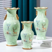 jingdezhen ceramic vases pottery decoration living room flower arrangement modern home simple tv cabinet ceramic gift