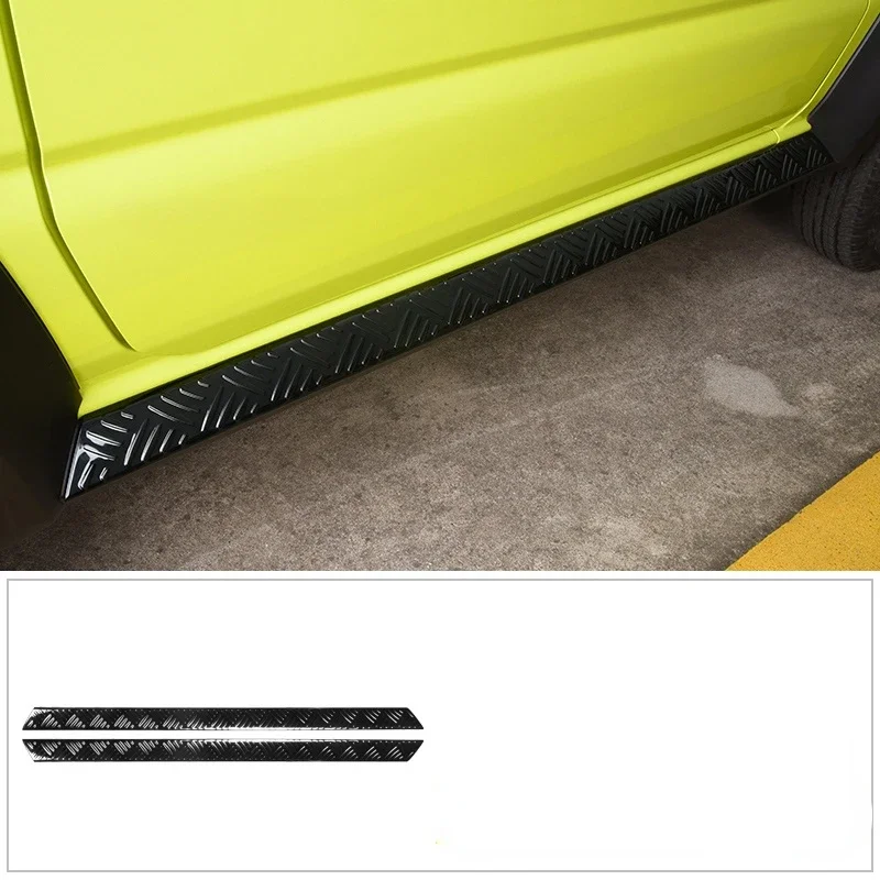 Для Suzuki JIMNY 2019 + JB64 JB74 аксессуары из алюминиевого сплава, комплект кузова автомобиля, боковая юбка, накладка на порог, защитная пластина