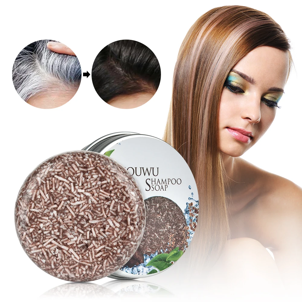 

Soap Hair Darkening Shampoo Bar - 100% Natural Organic Conditioner Moisturize Repair Gray White Hair Color Dye Treatment Bamboo