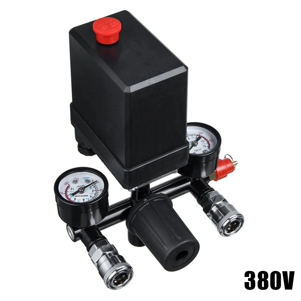 

Переключатель клапана давления воздушного компрессора, 220 В, переключатель насоса, регулятор давления коллектора 90-380 psi, электроинструмент
