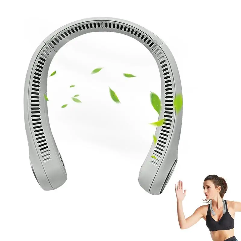 

Portable Fan Around Neck Portable Bladeless Fan For Neck Summer Cooling Accessories Freely Adjustable Fan For Jogging Riding