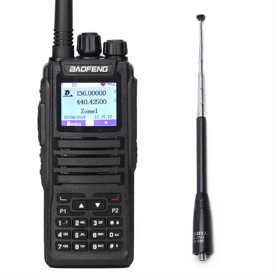 

2020 Baofeng DM 1701 Walkie Talkie Dual Time Slot DMR Digital/Analog DMR Repeater SMS Compatible Ham Radio+ 771R Antenna