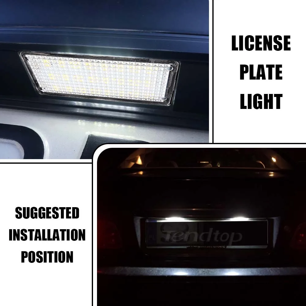 Лампы для номерного знака BMW E38 7 Series 728i 730i 730d 740i 740d 740iL 750i 750iL 1995-2001 2 шт.