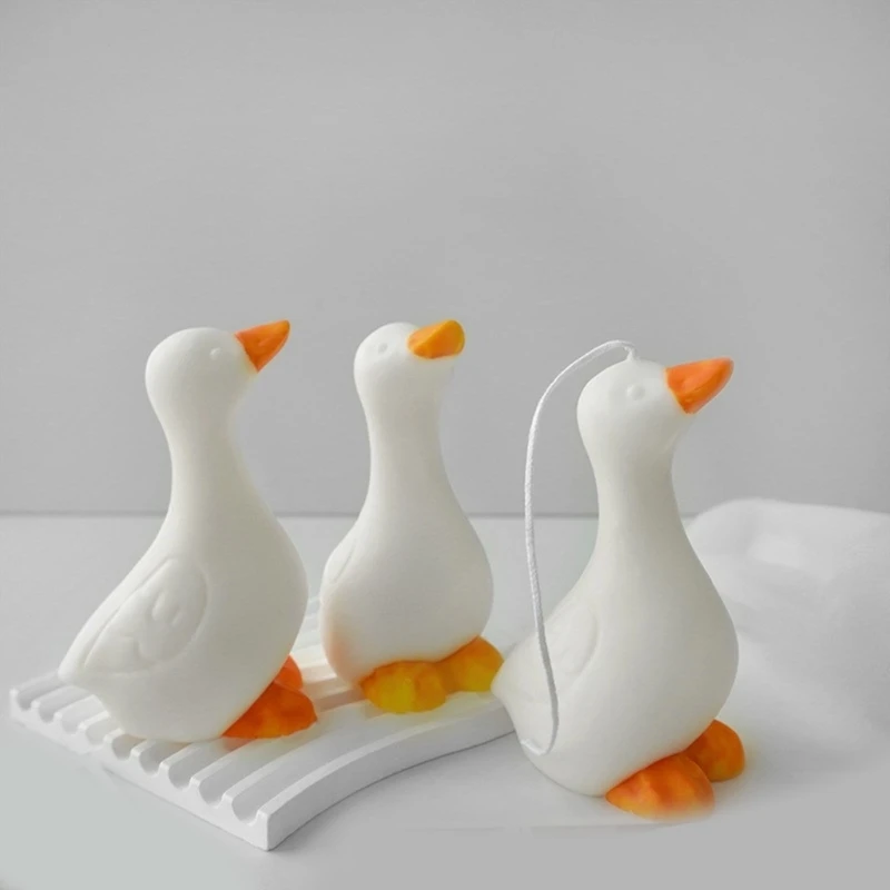3D силиконовая форма в виде утки формы для ароматерапевтических свечей сделай сам