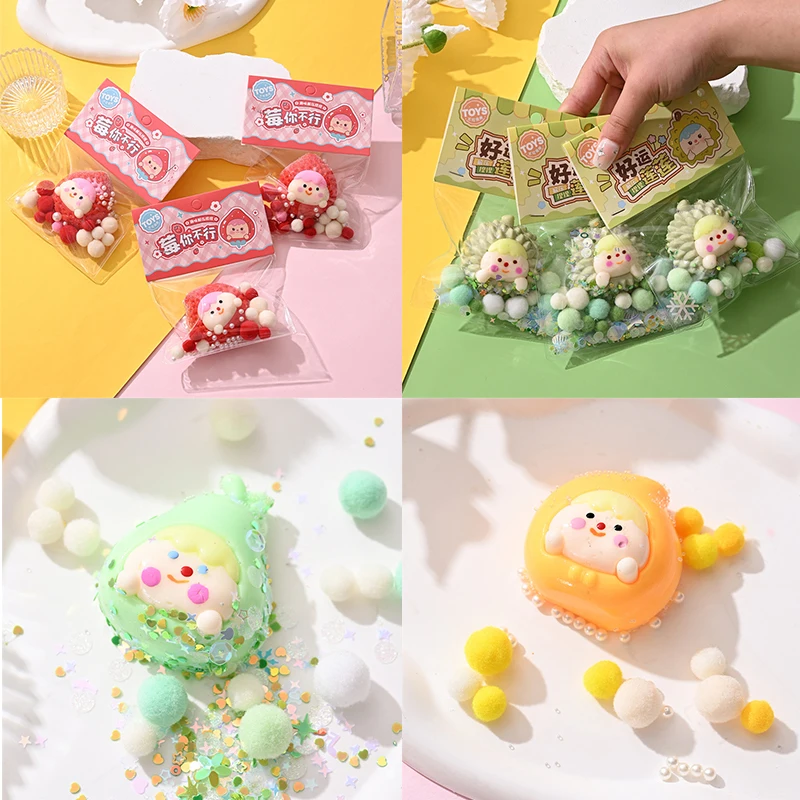 Фруктовая серия сенсорные декомпрессионные игрушки детская жидкость с