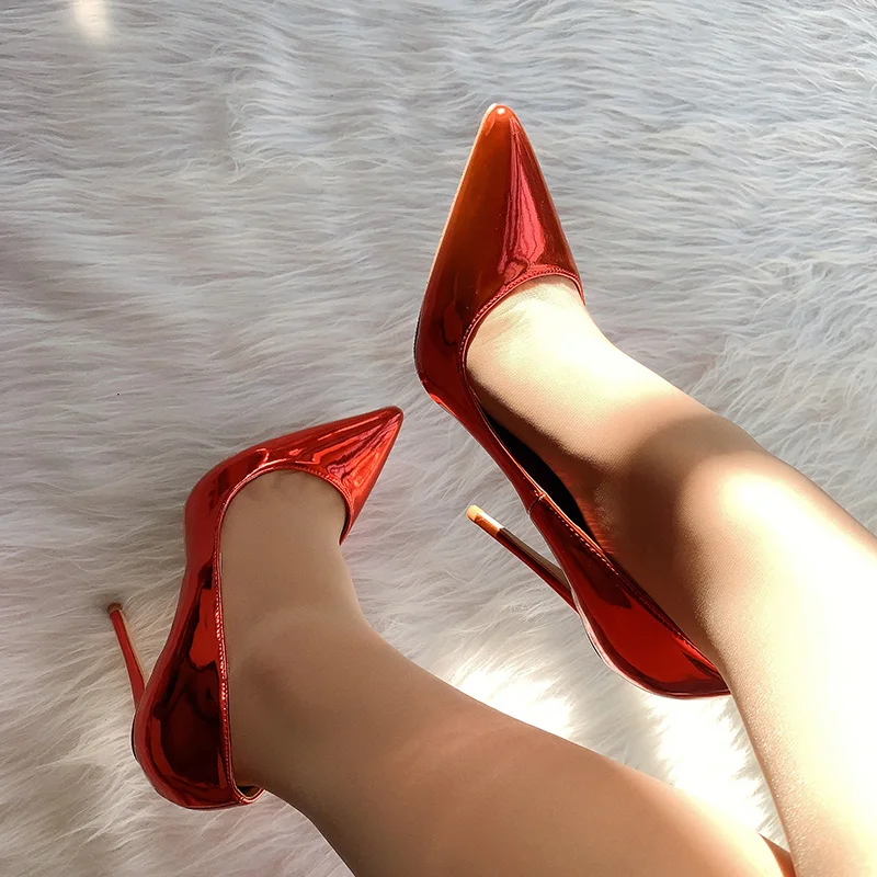 Бесплатная доставка элегантные женские туфли на очень высоком каблуке-шпильке