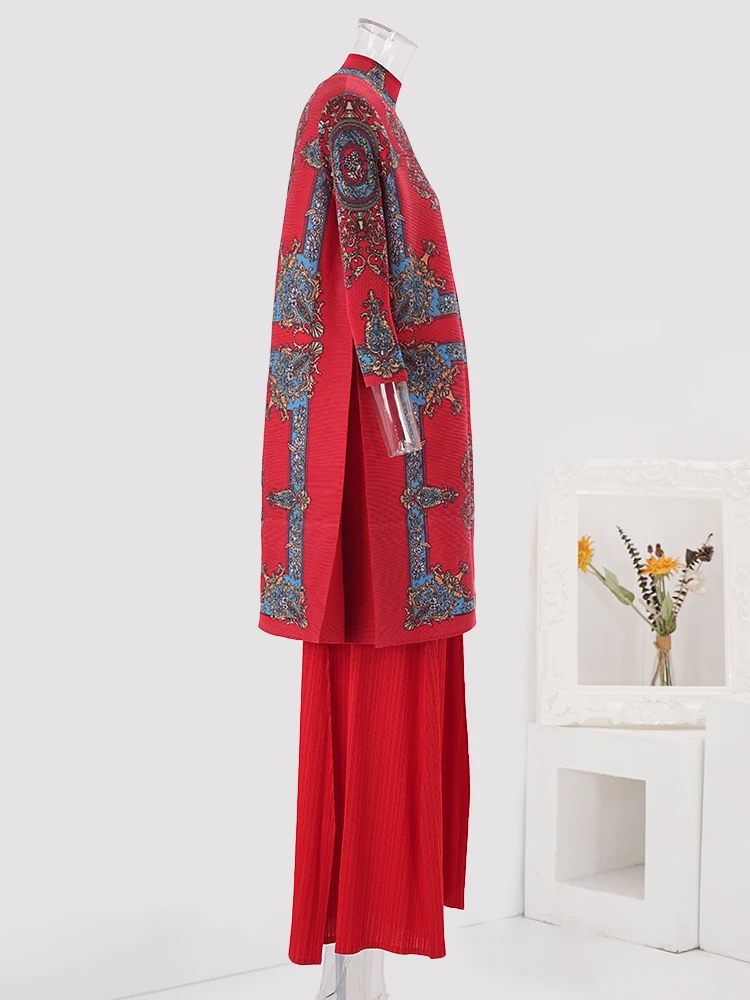 LANMREM Высококачественный плиссированный комплект из 2 предметов женские топы