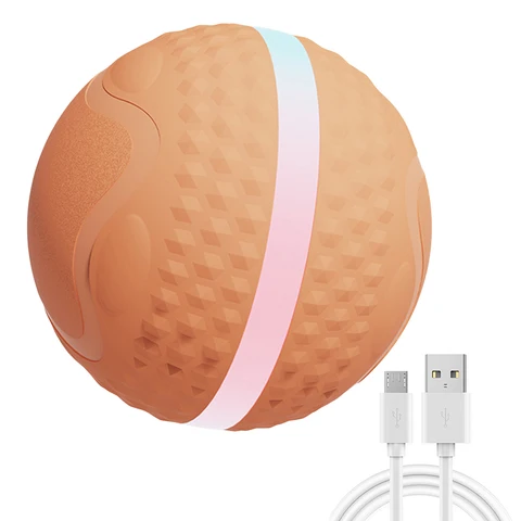 Умный электрический мяч для собак, Интерактивная игрушка с зарядкой от USB, 2 режима, автоматический вращающийся шарик, игрушки для собак, кошек, домашних животных