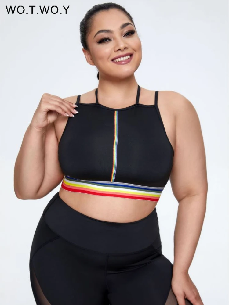 

Бюстгальтер женский с радужными полосками, эластичным поясом