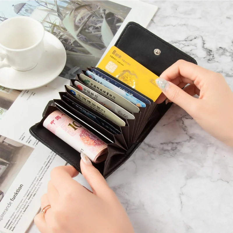 Fashion PU Leather Women's Wallet Korean Style Short Coin Purse Ladies Multiple Card Holder Small Female Money Wallet