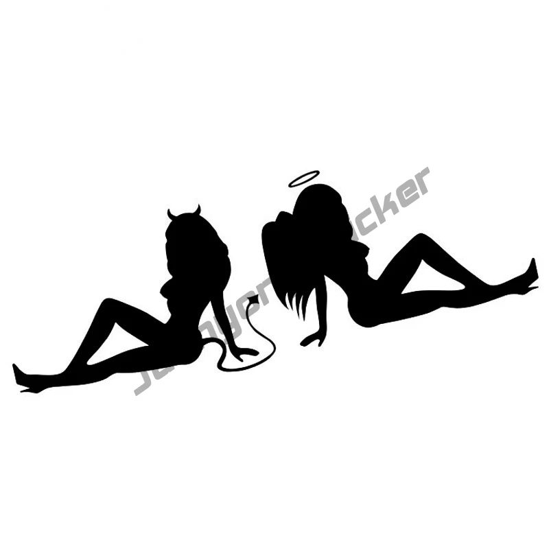 

Personalized Car Stickers Decals Bumper Sticker Cover Scratches Beauty Temptation To Angels and Demons Car Styling PVC14x5cm