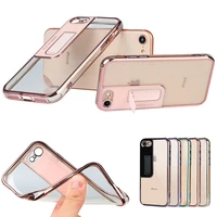for iphone 7 8 11 pro max mobile phone plating case iphone xxs bracket transparent color cover