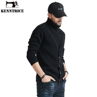 kenntrice mens fake two sweaters skinny knit sweater turtleneck slim male casual stylish for man fashion high collar jumpers