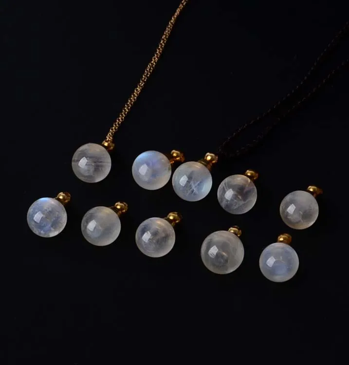 Чистый натуральный Шри-Ланка лунный камень кристалл флакон духов ледяное стекло