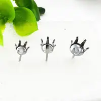 100pcs 3/4/5/6/7/8/9/10mm 316L Stainless Steel Metal Jewelry Making DIY Findings Earrings Pins Studs Cabochon Bezel Settings