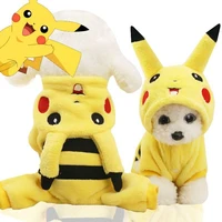 dog clothes cute patterns dog hoodie small dog outdoor clothes pikachu chihuahua teddy clothes