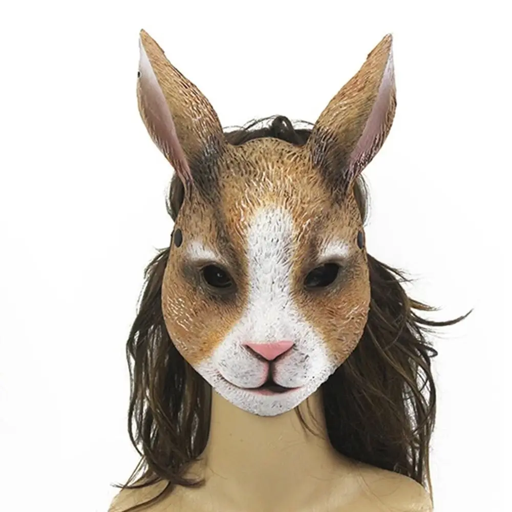 Стимпанк PU кролик маскарадная маска для глаз головной убор кролика анфас