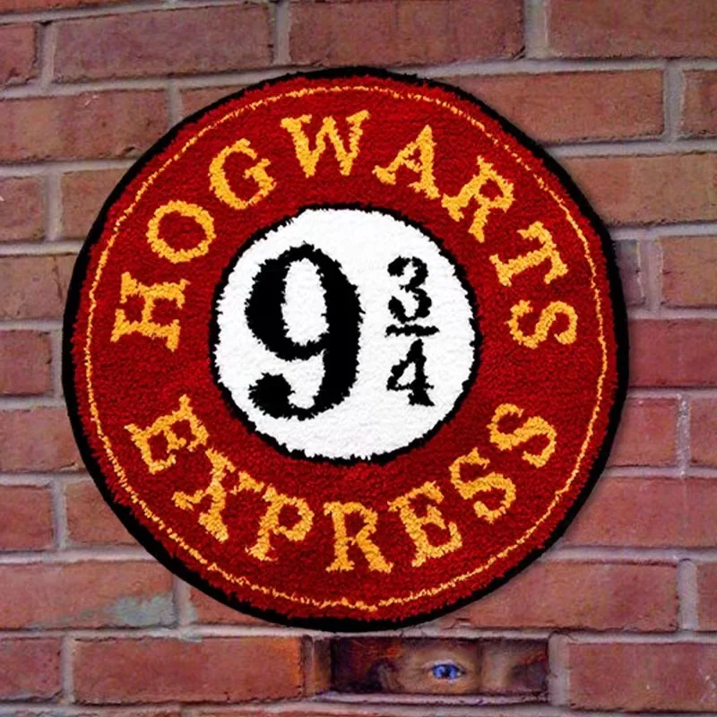 Волшебная Академия 9 3/4 Стеганный коврик на платформе винтажный круглый пушистый