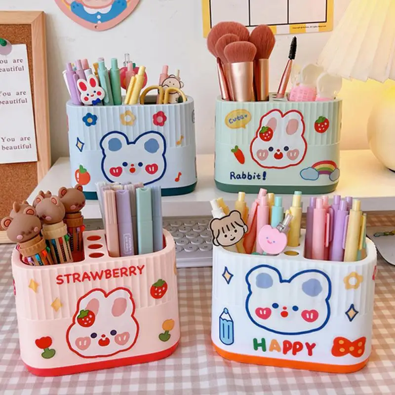 

Double Grid Design Stationery Storage Box Simplicity Originality Pen Container Classified Storage Double Grid Pencil Case Sweet