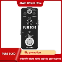 rowin lef 3803 digital delay echo effect pedal for guitar bass with 3 modes clear normal reverse