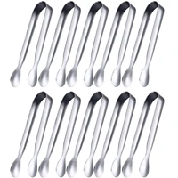 10 pieces sugar tongs ice tongs stainless steel mini serving tongs appetizers tongs small kitchen tongs for tea party coffee bar