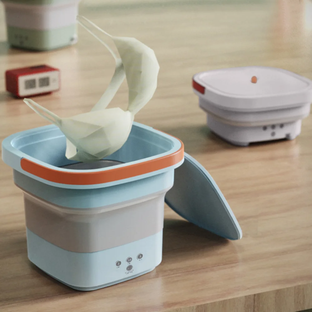 

Portable Small Mini Folding Washing Machine Home Dormitory Students Small Single Cleaning Machine Clothes Cleaner For Travel