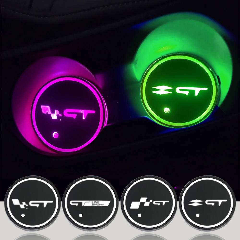 Автомобильная подставка для бутылки с водой автомобиля коврик светящиеся