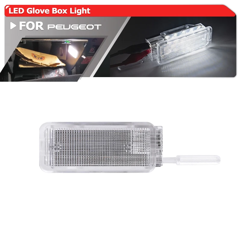 Plug-N-Play Xenon White Led Glove Box Light Lamp For Peugeot 1007 206 306 307 308 For Citroen C2 C3 C4 C5 C6 C8 XSARA PICASSO