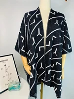women big pendulum cardigan cloak knitted striped shawl 2022 jacquard weave oversize outstreet long poncho capes