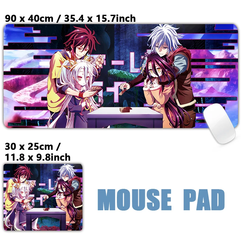 No Game Life Zero Sora Shiro Schwi Riku Shuvi Doura Коврик для мыши XXL Большой коврик клавиатуры