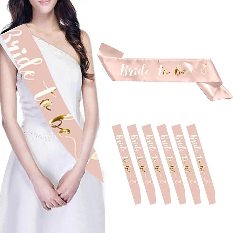

Bridal Sash 7pcs Glitter Bride To Be Sash Engagement Sash Exquisite Props And Simple To Wear For Engagement Party Bachelor Party