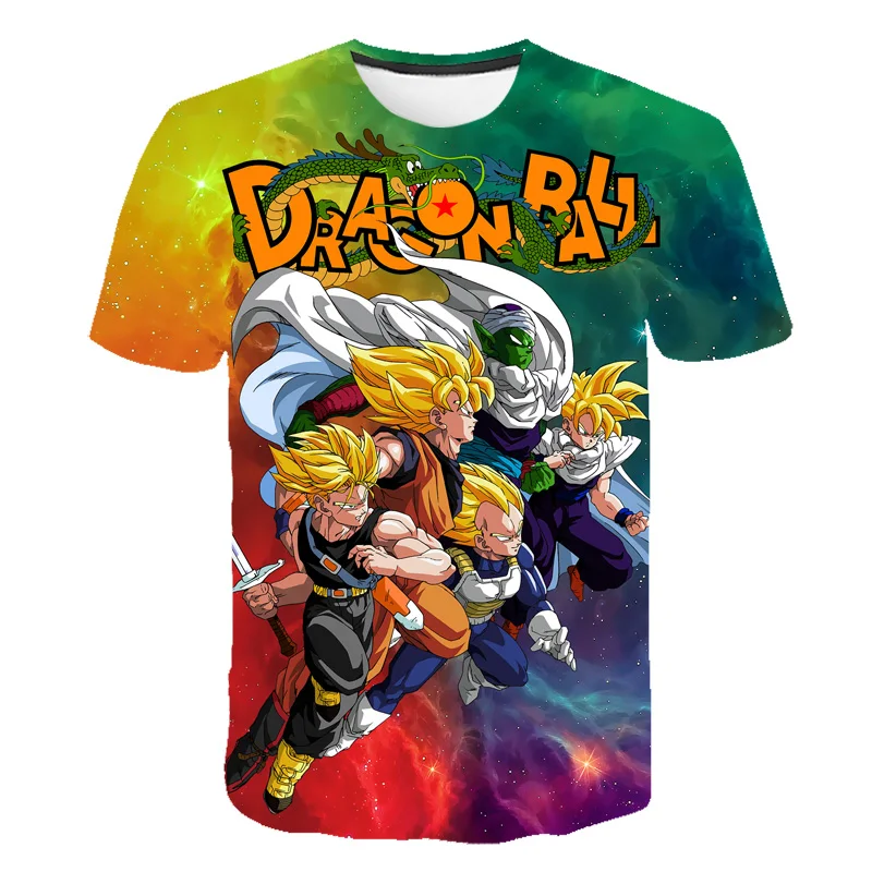 

3-14 Yrs Baby Boys Dragon-Ball Z Short Sleeve T Shirt Tops Tee Kids tshirt Summer Lovely Kids Tops TShirt Tops Tees Boys Clothes