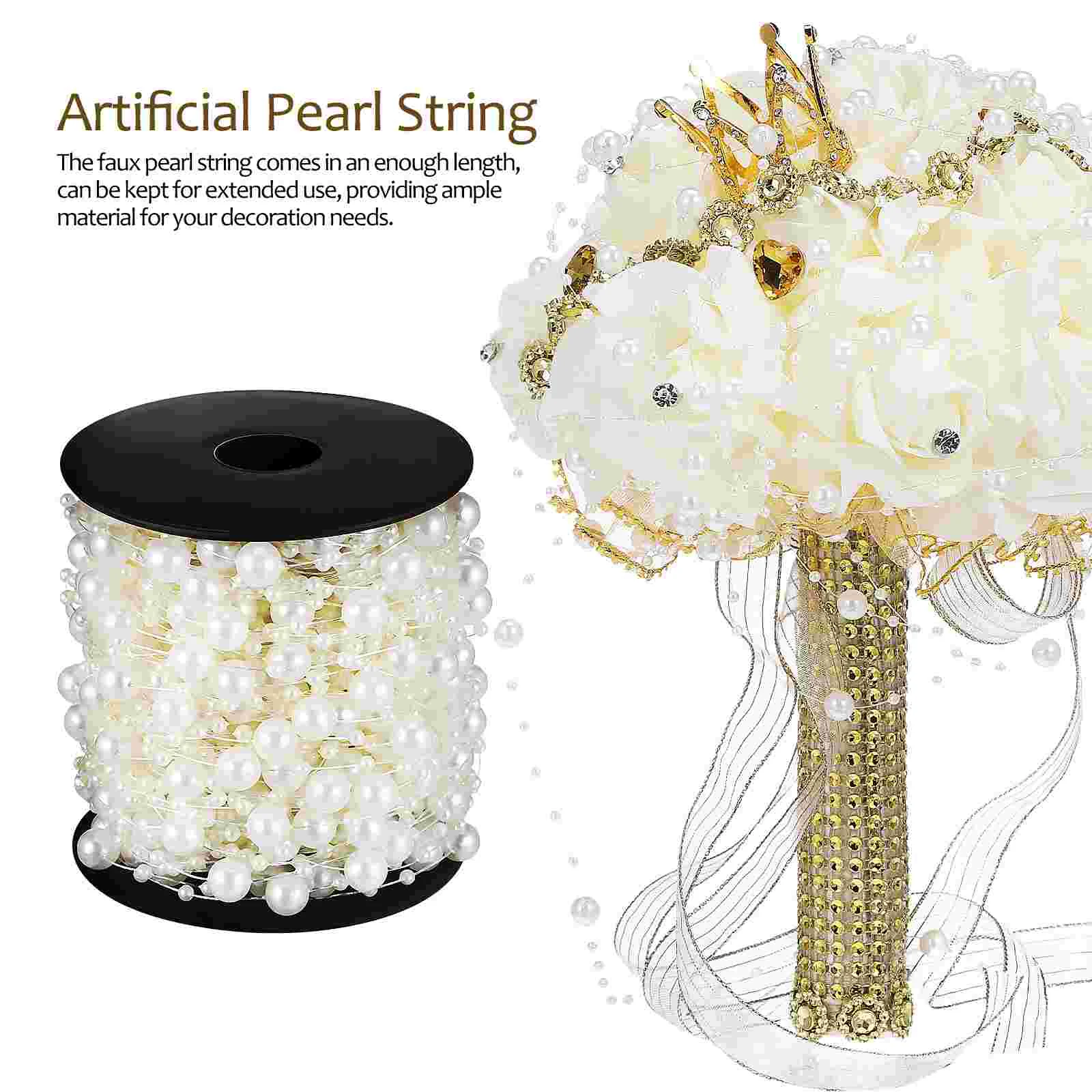 Свадебный букет из бисера гирлянда бусины нить жемчужная искусственная цепочка