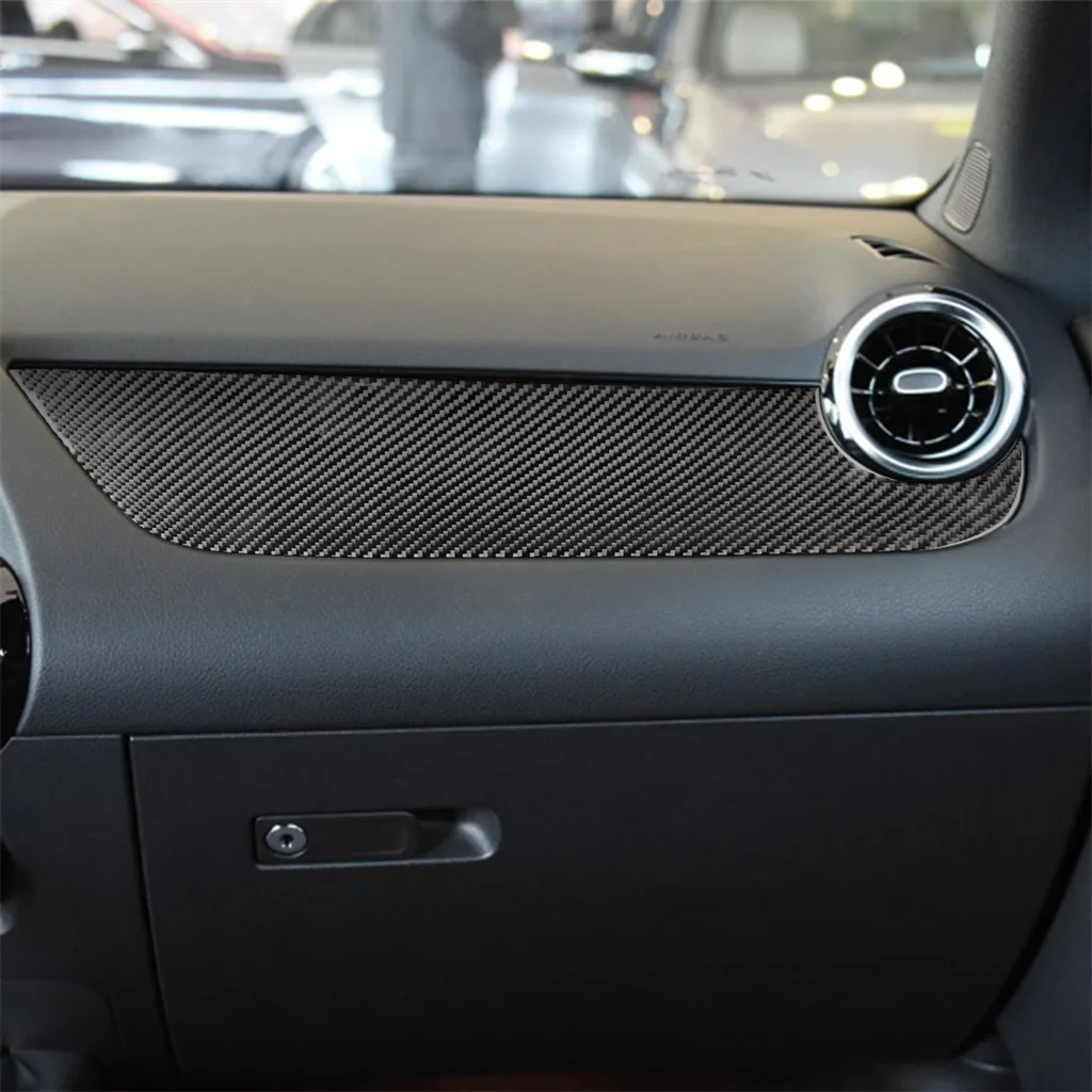

Fit For Mercedes Benz B Class 2019 GLB 2020 Carbon Fiber Copilot Panel Trim Car Styling Sticker Left Driving