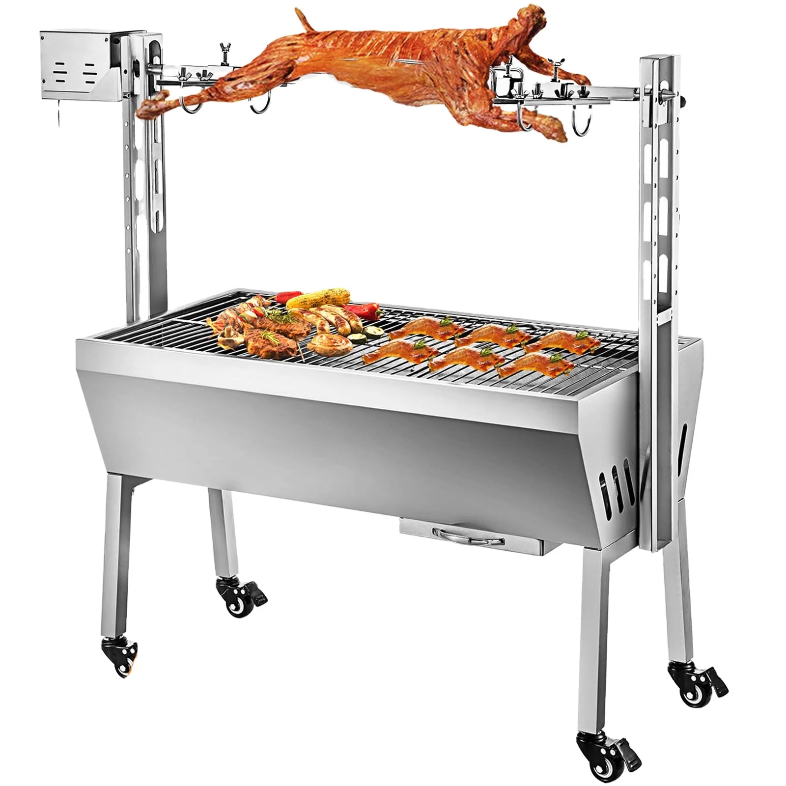 

Camping Electric Rotating Charcoal Grill Rack with Spit Grill Rack