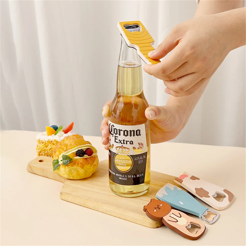 

Cartoon Beer Bottle Opener Cute Fridge Magnet Beer Opener Creative Magnetic Refrigerator Sticker Bottle Opener Kitchen Gadgets