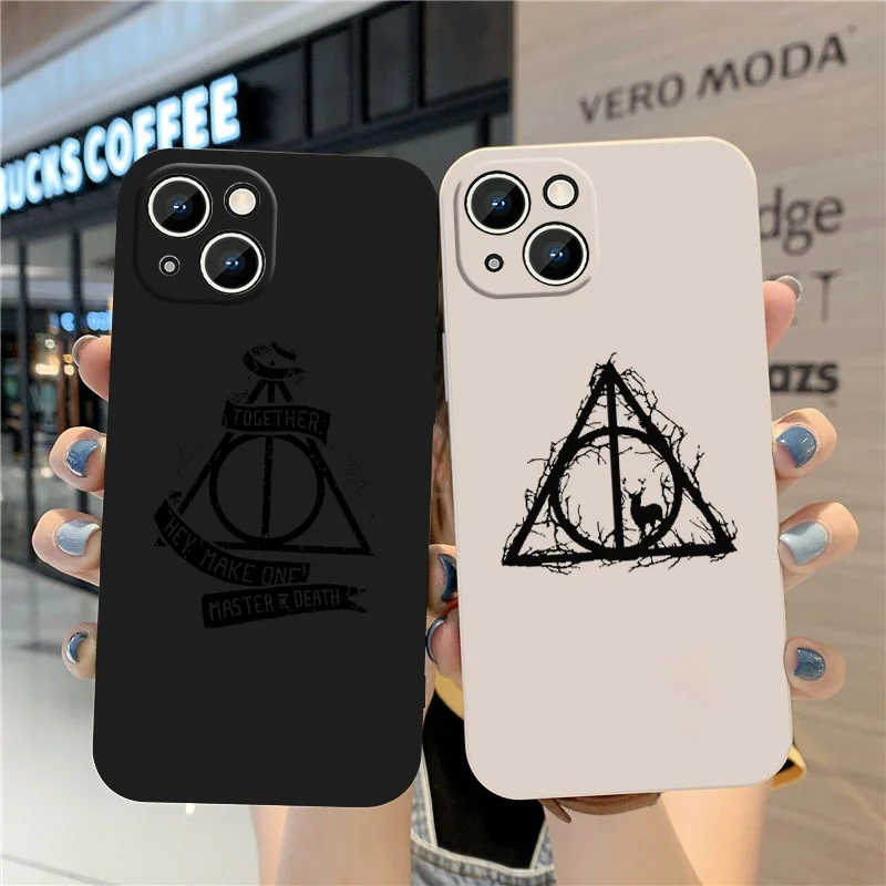 

Cartoon Cute Potters Wand Harries Phone Case For Apple iPhone 14 13 12 11 mini XS XR X Pro Max 8 7 6S 6 Plus Liquid Rope Cover