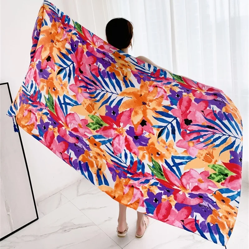 Фото Летнее пляжное платье из хлопка и льна, 20 видов, 90x180 см, накидки на бикини, шарф-саронг, Женский бразильский купальник, накидка для купания №5