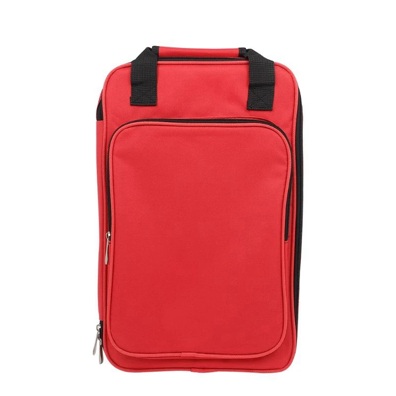 

Сумка для хранения барабанных палочек, хлопковый утолщенный портативный рюкзак для хранения музыкальных перкуссионных палочек, запасных частей (красный)