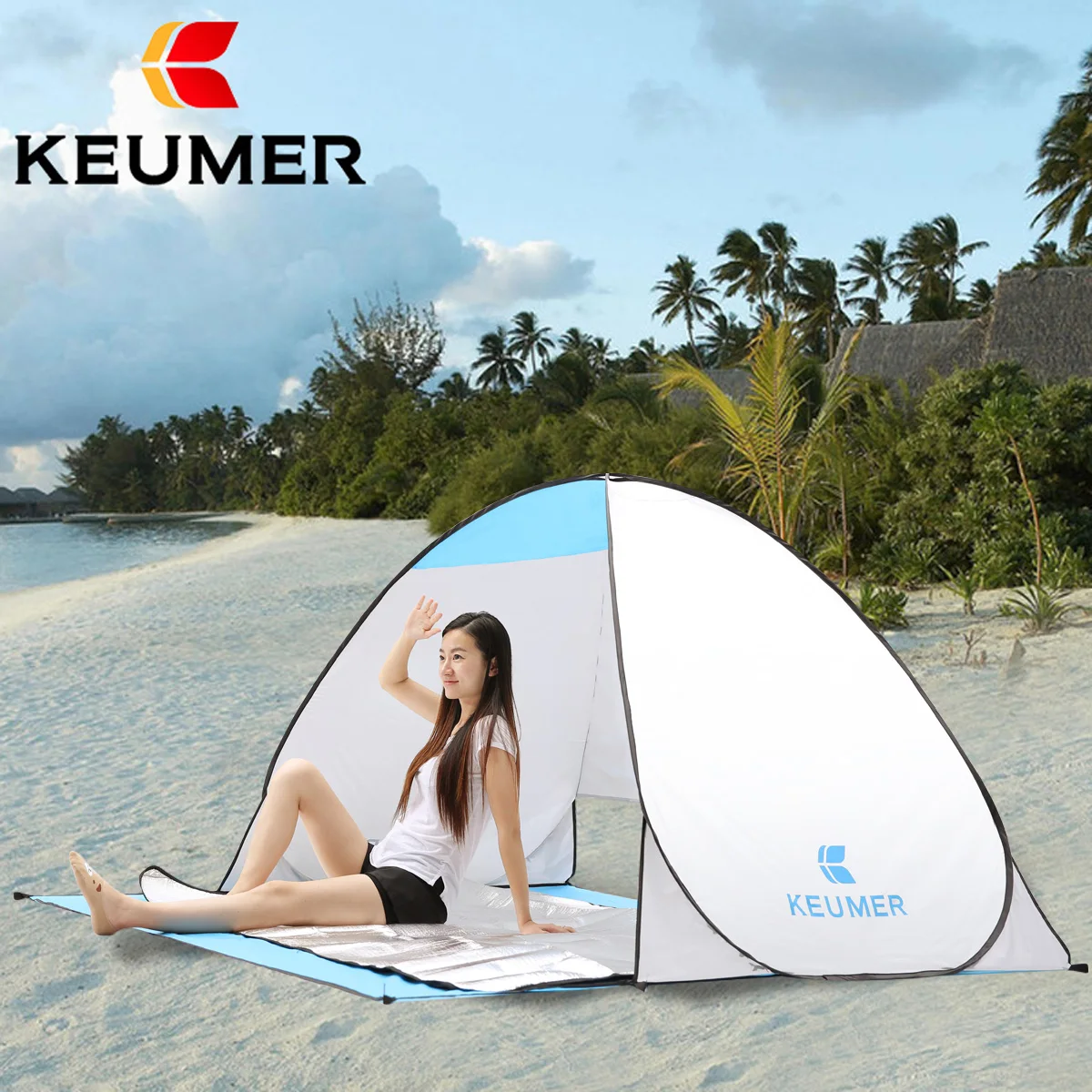 

Keumer 2022 New Automatic Packable Camping Tent UV-protection Pop Up Beach Tent Waterproof for Outdoor Recreation Tourist Tents