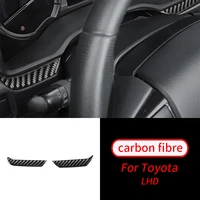 for toyota 4runner 2010 2020 2pcs real carbon fiber dashboard gauge interior sticker trim car interior accessories