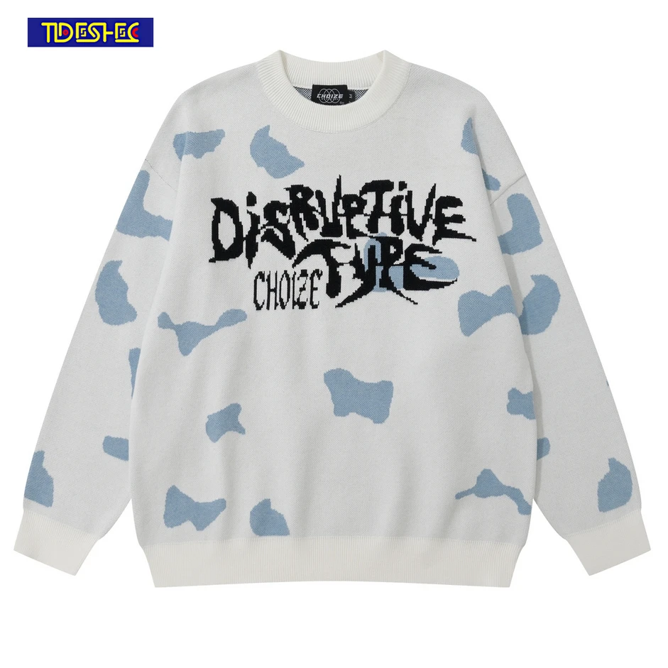 

Свитер Женский вязаный с круглым вырезом и длинным рукавом, свободного покроя