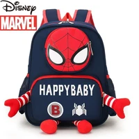 disney marvel spider man new childrens backpack cartoon cute boys girl schoolbag luxury brand high quality childrens schoolbag
