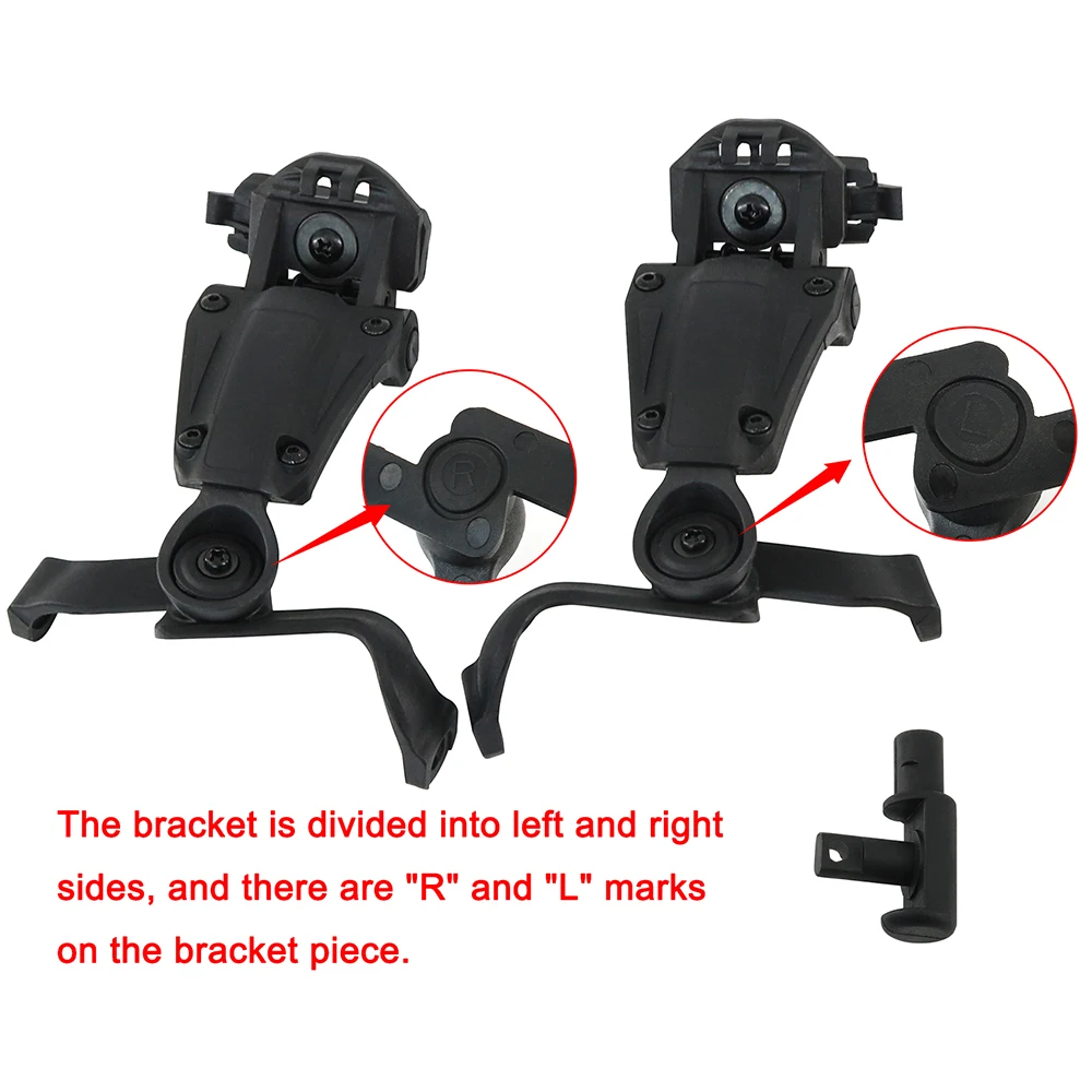 Tactical Headset Helmet Mount Kit ARC Rail Adapter for EARMOR M31-Mark3/M32-Mark3/M31X/M32X Military Headset electronic earmuffs