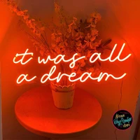 it was all a dream wedding led neon light signs for roombar decorbirthday giftsparty hangingwith different custom size