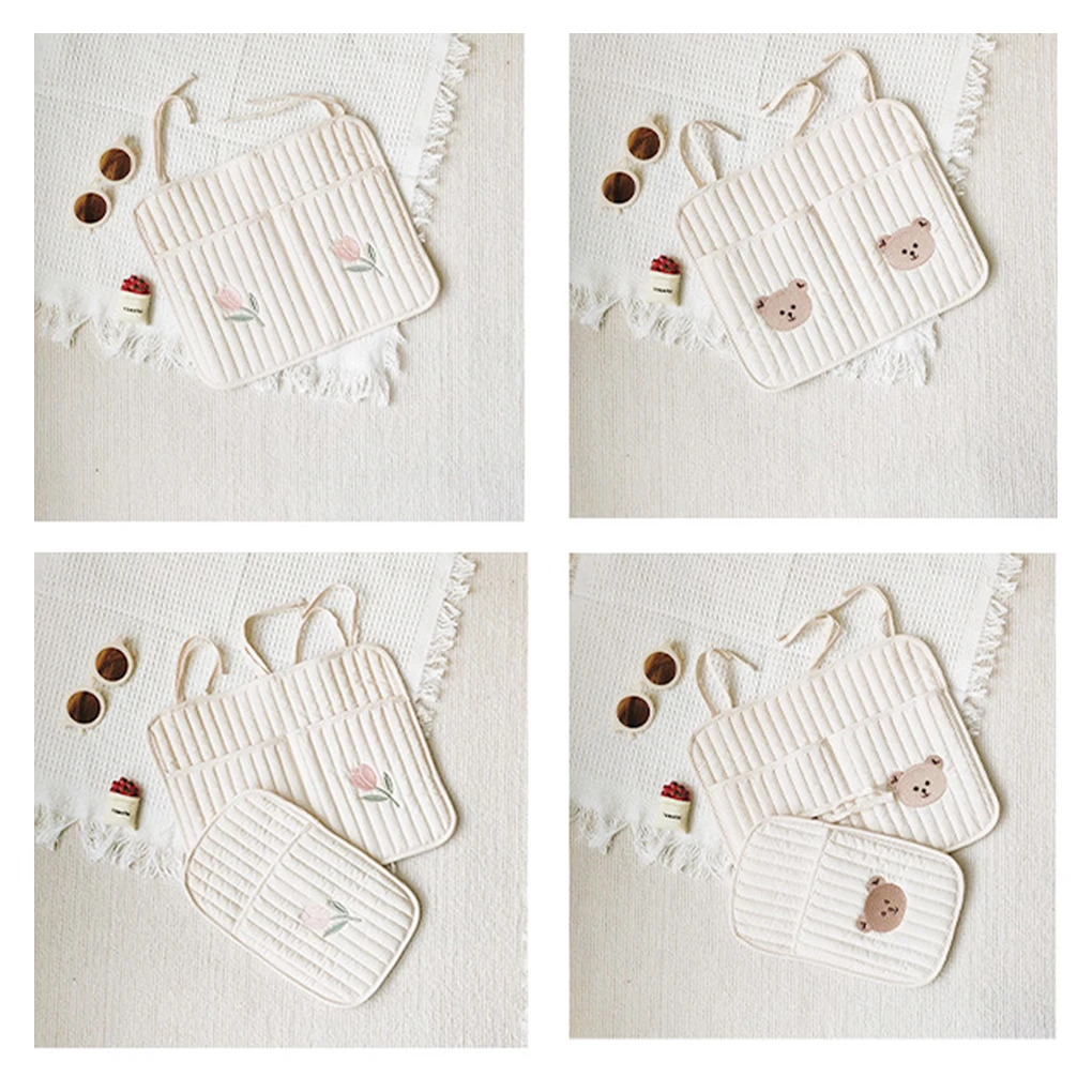 

Карманный органайзер для подгузников, складная сумка для хранения в кроватке с принтом, дорожная бутылка, аксессуары для школьников и дошкольников, одиночный медведь