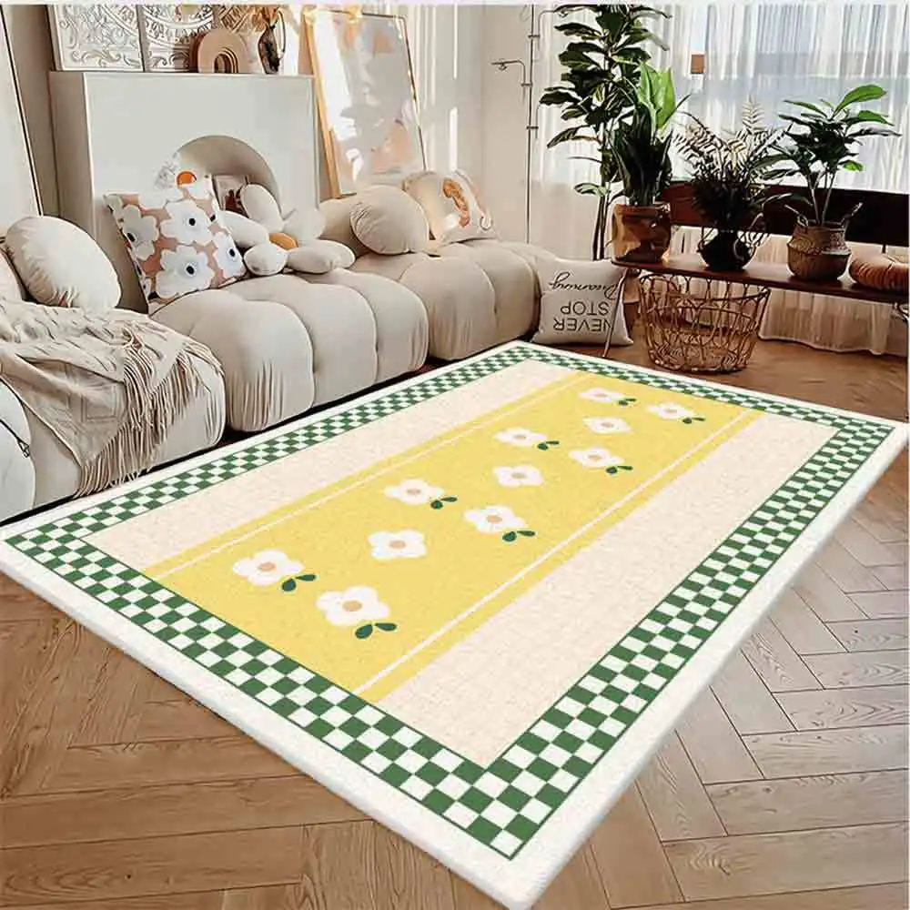 

Шахматный ковер для спальни, гостиной, современный минималистичный скандинавский прикроватный кофейный столик в стиле Ins, диван