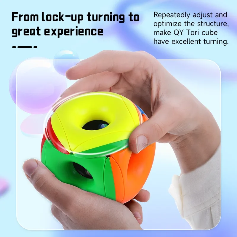 QiYi Tori Cube 3x3x3 Professional Speed Magic Puzzle Полый Дизайн Без Наклеек Экологичный Пластик Для
