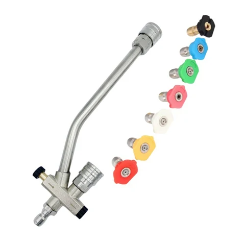 Инструмент для мойки высокого давления с двойным разъемом, 1/4 дюйма, быстроразъемный переключатель, насадка с двойным наконечником для пенной пушки и распылительной насадки