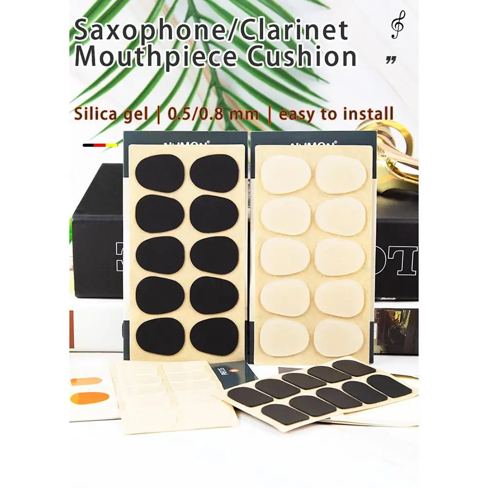 

10 Pcs Silicone Saxophone Mouthpiece Cushions Clarinet Tooth Pad Mouthpiece Protector Musical Instrument Accessories